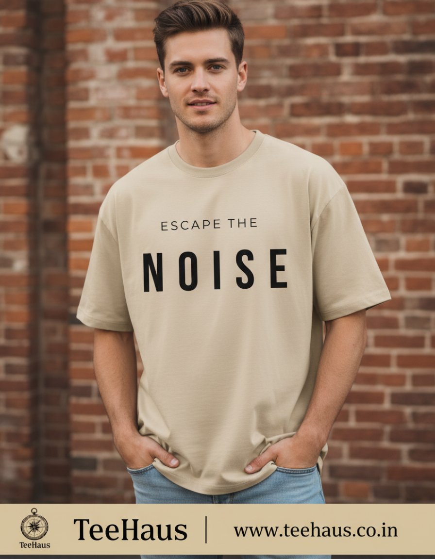 Escape The Noise Oversized T-Shirt – Minimal Streetwear | TeeHaus