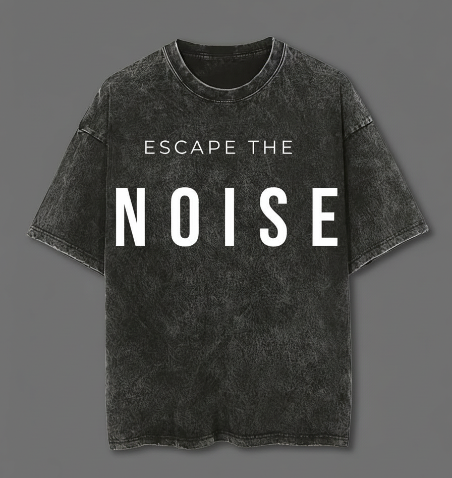 Escape The Noise Oversized T-Shirt – Minimal Streetwear | TeeHaus