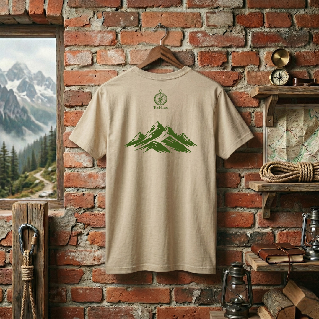 TeeHaus Everest Coordinates T-Shirt – Minimal Mountain Adventure Tee