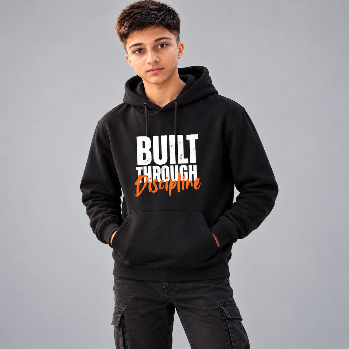 Built Mock with male model