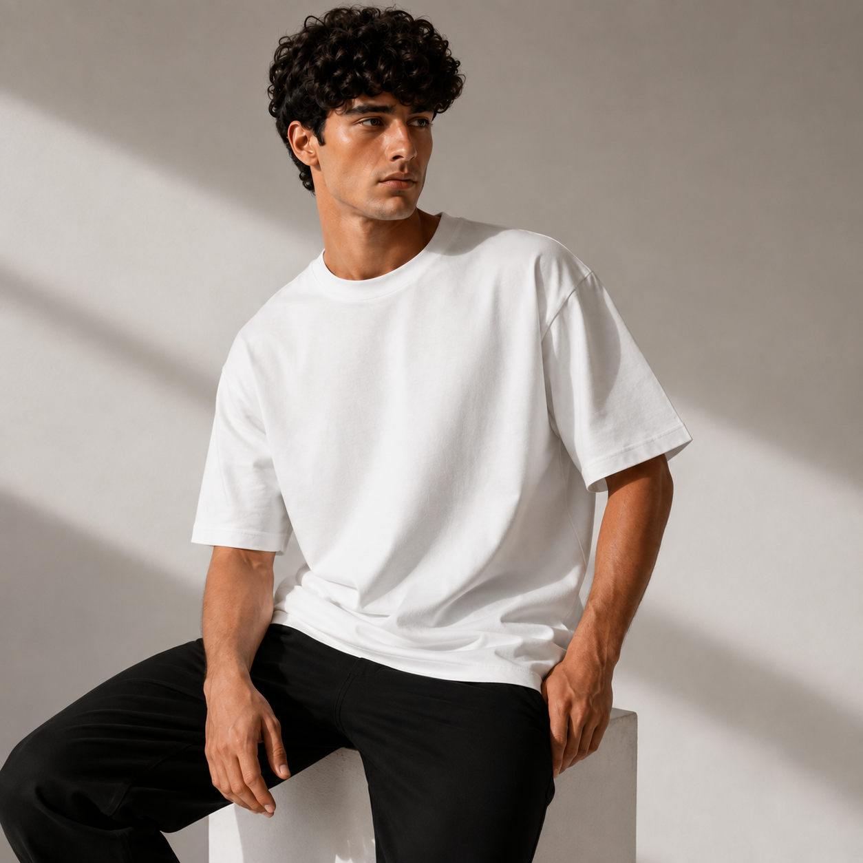 Teehaus 220 GSM Oversized T-Shirt – Bio-Washed Cotton