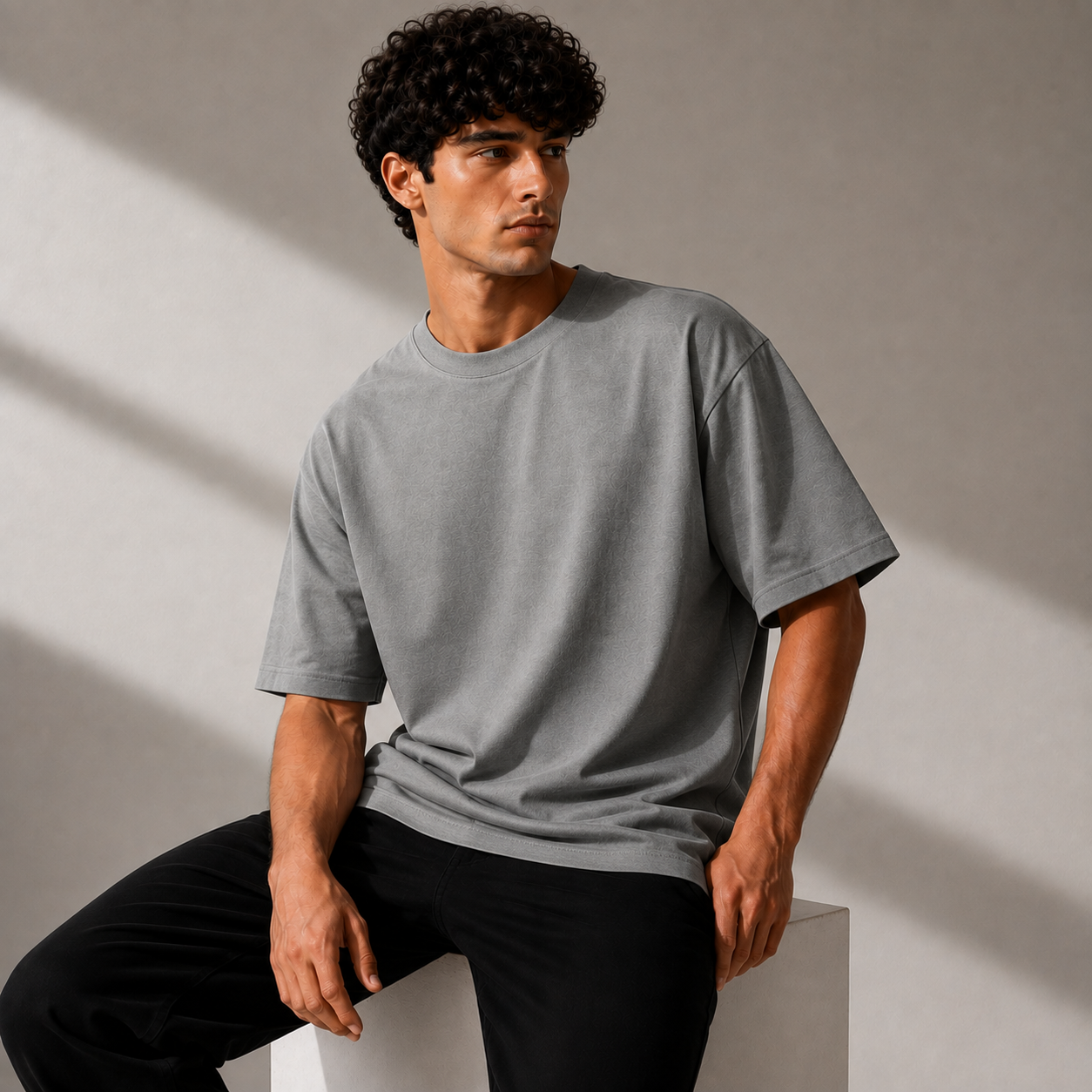 Teehaus 220 GSM Oversized T-Shirt – Bio-Washed Cotton