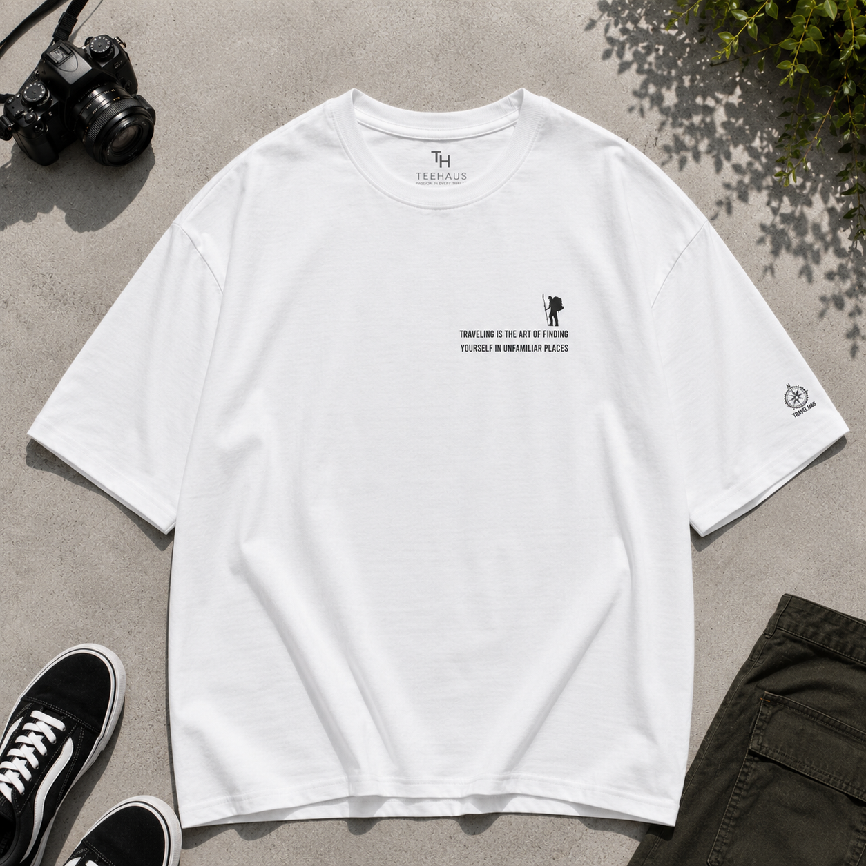 Himalayan Oversized T-Shirt for Men | Back Print Mountain Tee India – TeeHaus