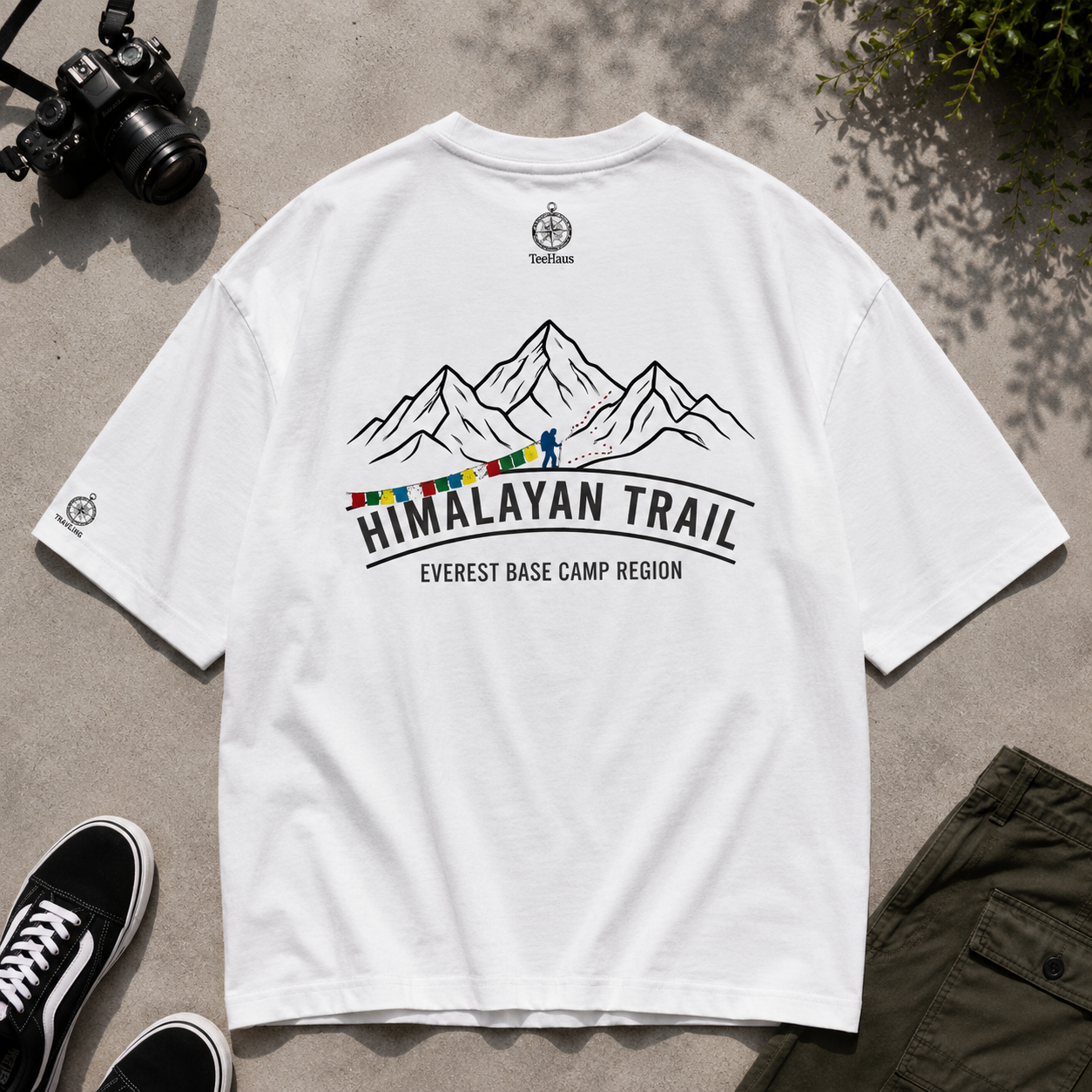 Himalayan Oversized T-Shirt for Men | Back Print Mountain Tee India – TeeHaus
