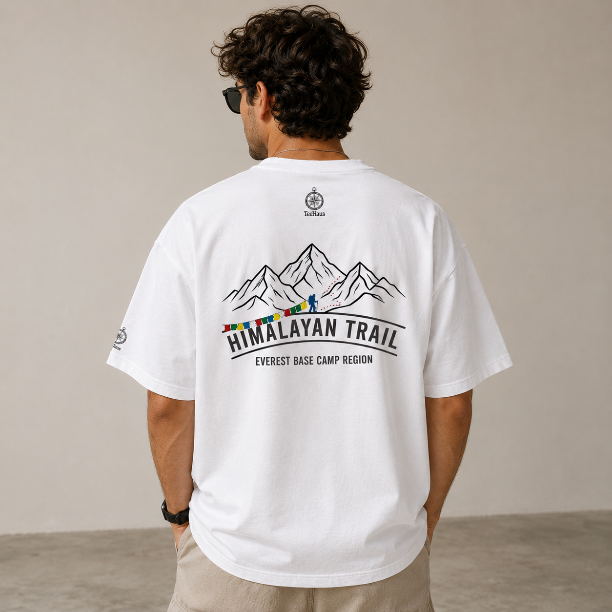 Himalayan Oversized T-Shirt for Men | Back Print Mountain Tee India – TeeHaus