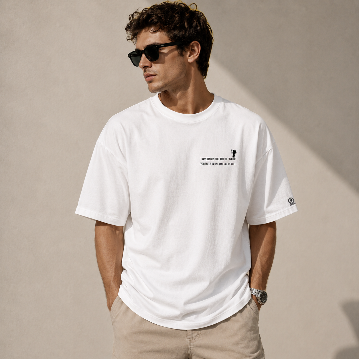 Himalayan Oversized T-Shirt for Men | Back Print Mountain Tee India – TeeHaus