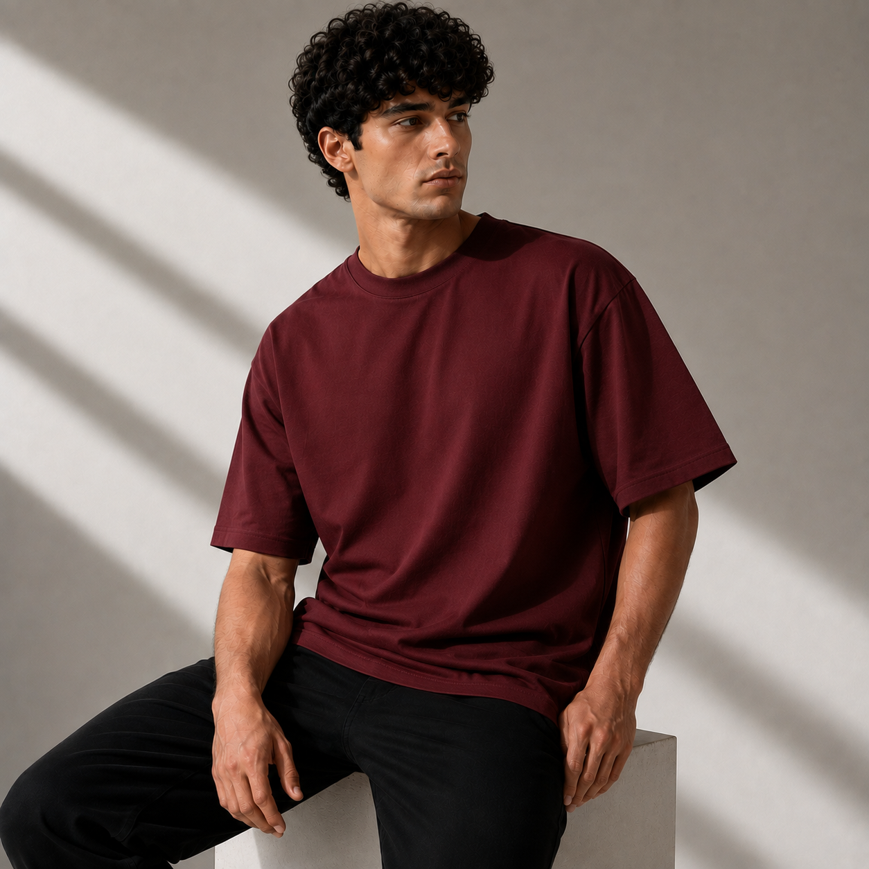 Teehaus 220 GSM Oversized T-Shirt – Bio-Washed Cotton