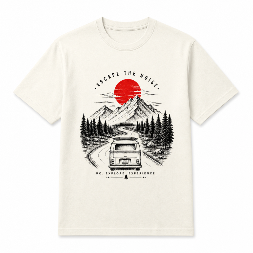 Escape The Noise Regular Travel Graphic T-Shirt – Premium Cotton Unisex Tee
