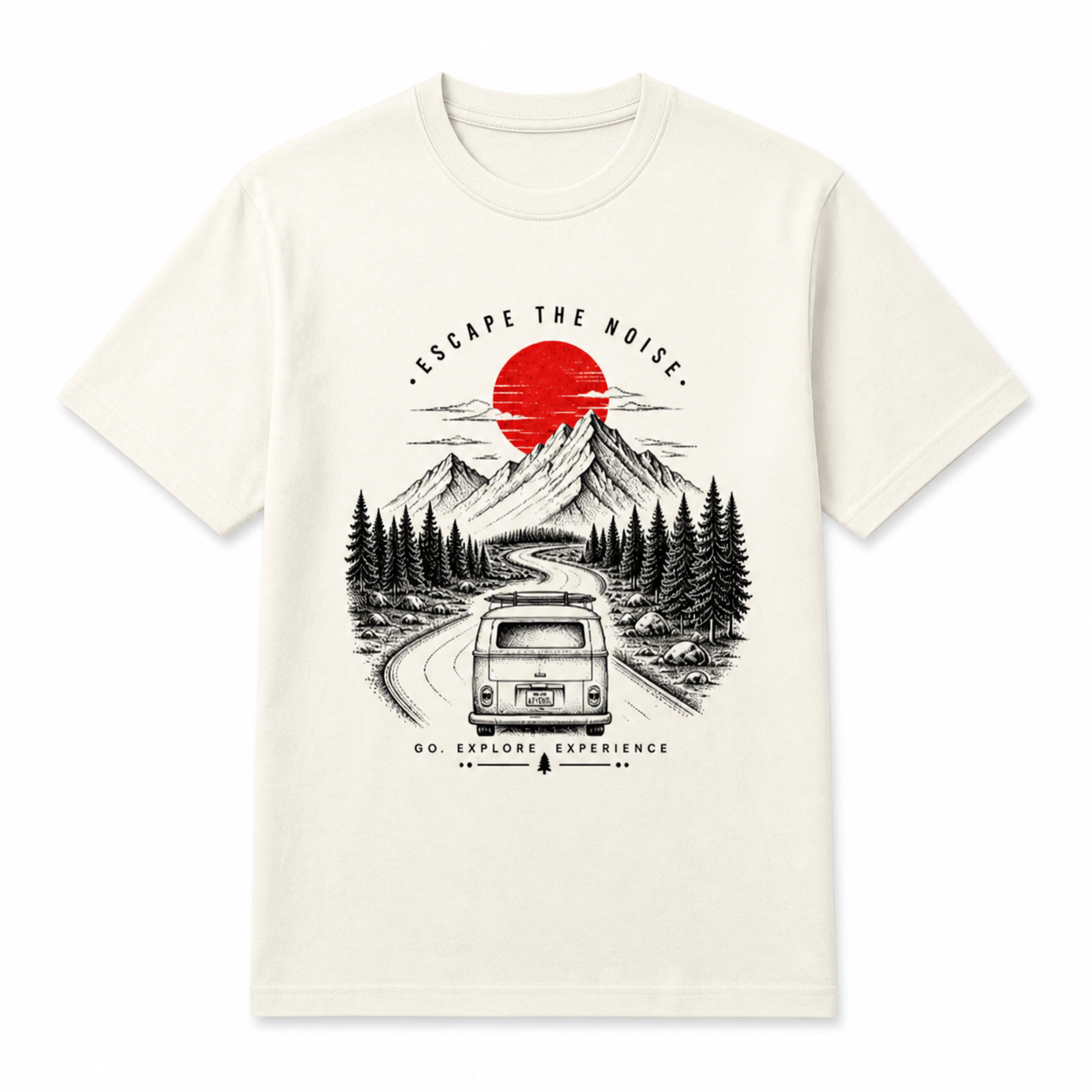 Escape The Noise Regular Travel Graphic T-Shirt – Premium Cotton Unisex Tee