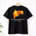 Maharashtra Pride T-Shirt – Black Unisex Tee With Water Color Map Print