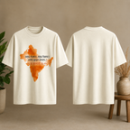 अहद तंजावर, तहद पेशावर | Premium Oversized Marathi Heritage T-Shirt | Off White