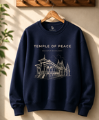 Temple of Peace – Kolhapur Mahalaxmi Premium 320 GSM Sweatshirt | Cream