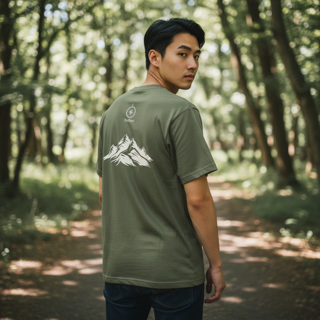 TeeHaus Everest Coordinates T-Shirt – Minimal Mountain Adventure Tee