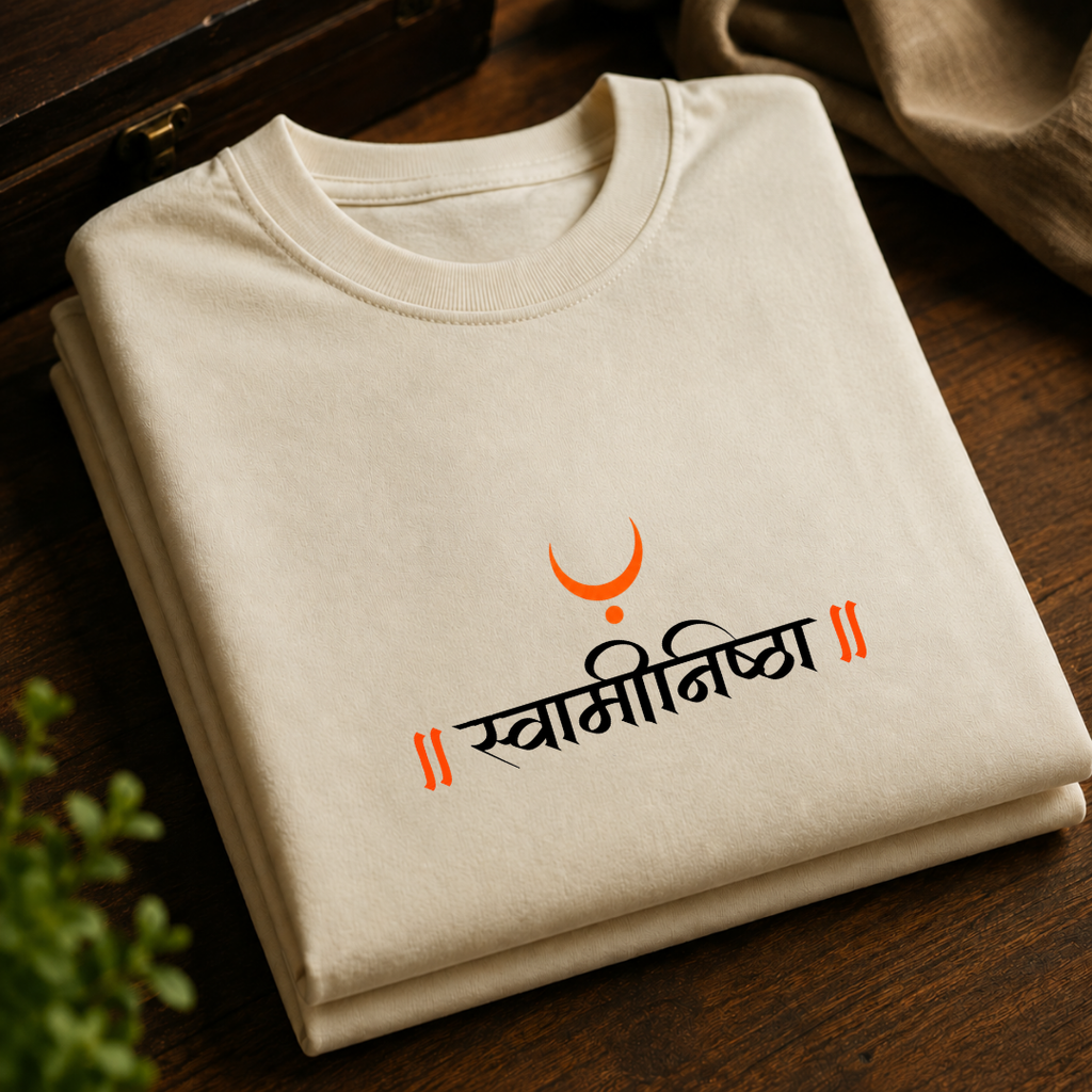 Swaminishtha Oversized T-Shirt | Premium 240 GSM Off-White Streetwear