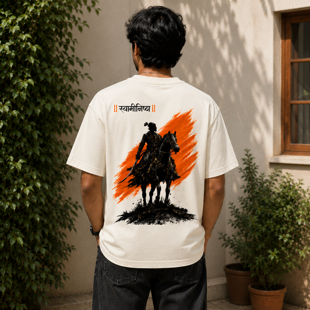 Swaminishtha Oversized T-Shirt | Premium 240 GSM Off-White Streetwear