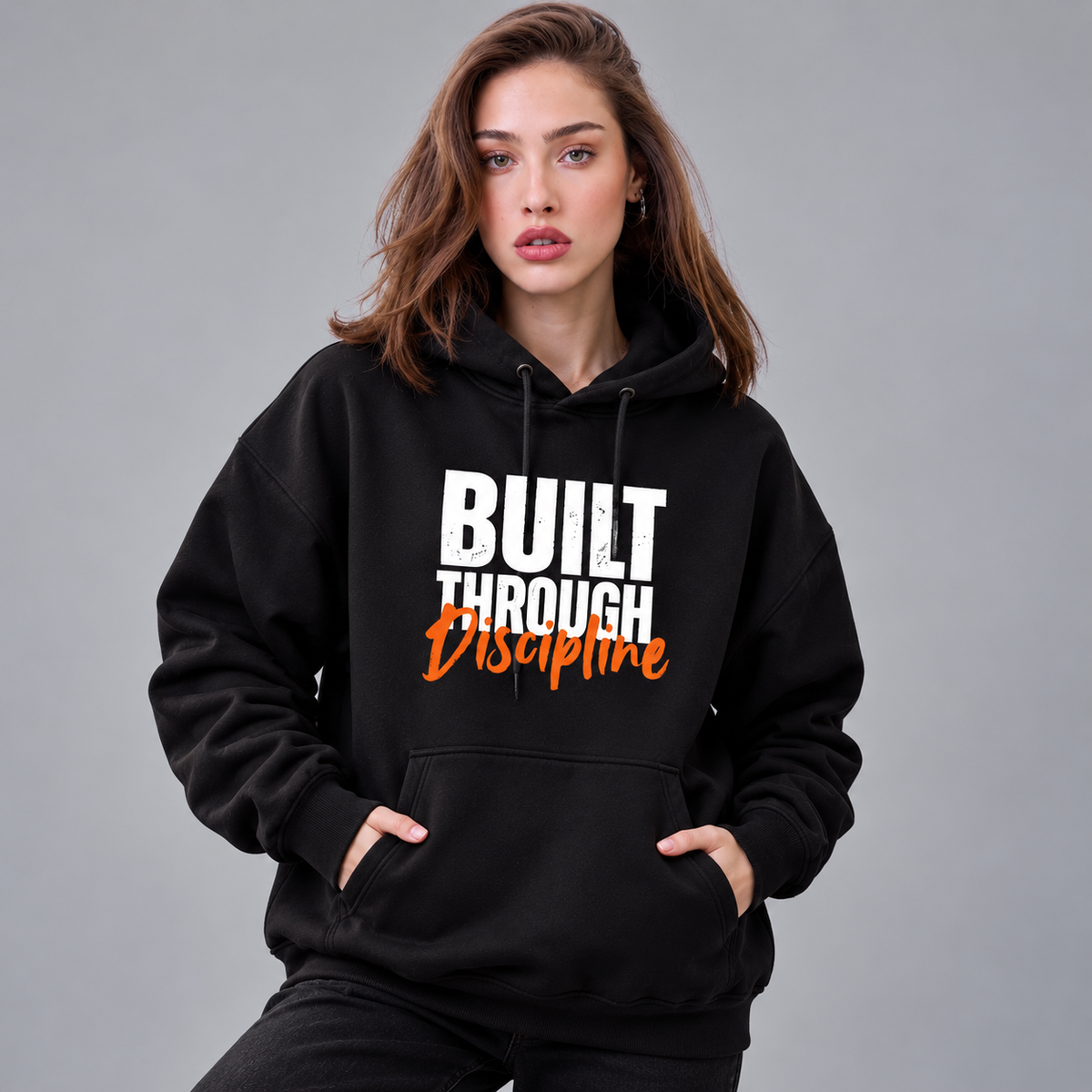 built mockup with female 