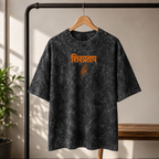 Shivpratap Oversized Acid Wash T-Shirt | 240 GSM Premium Cotton | Maratha Collection | TEEHAUS