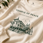 Temple of Peace – Kolhapur Mahalaxmi Premium 320 GSM Sweatshirt | Cream