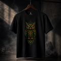 Mystic Owl Graphic T-Shirt – Premium Black