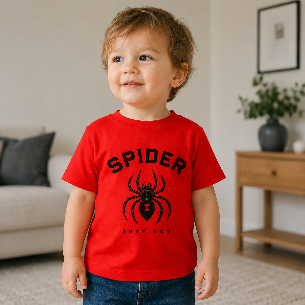 Spider Instinct | Premium Graphic Cotton T-Shirt for Kids & Toddlers
