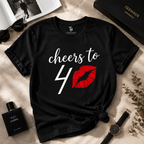 Cheers to 40 Birthday T-Shirt | Unisex 100% Cotton Regular Fit Graphic Tee