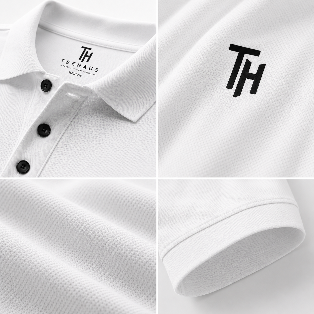 Premium White Polo T-Shirt | Regular Fit