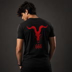 666 Devil Skull Regular Fit stretchable T-Shirt – Black
