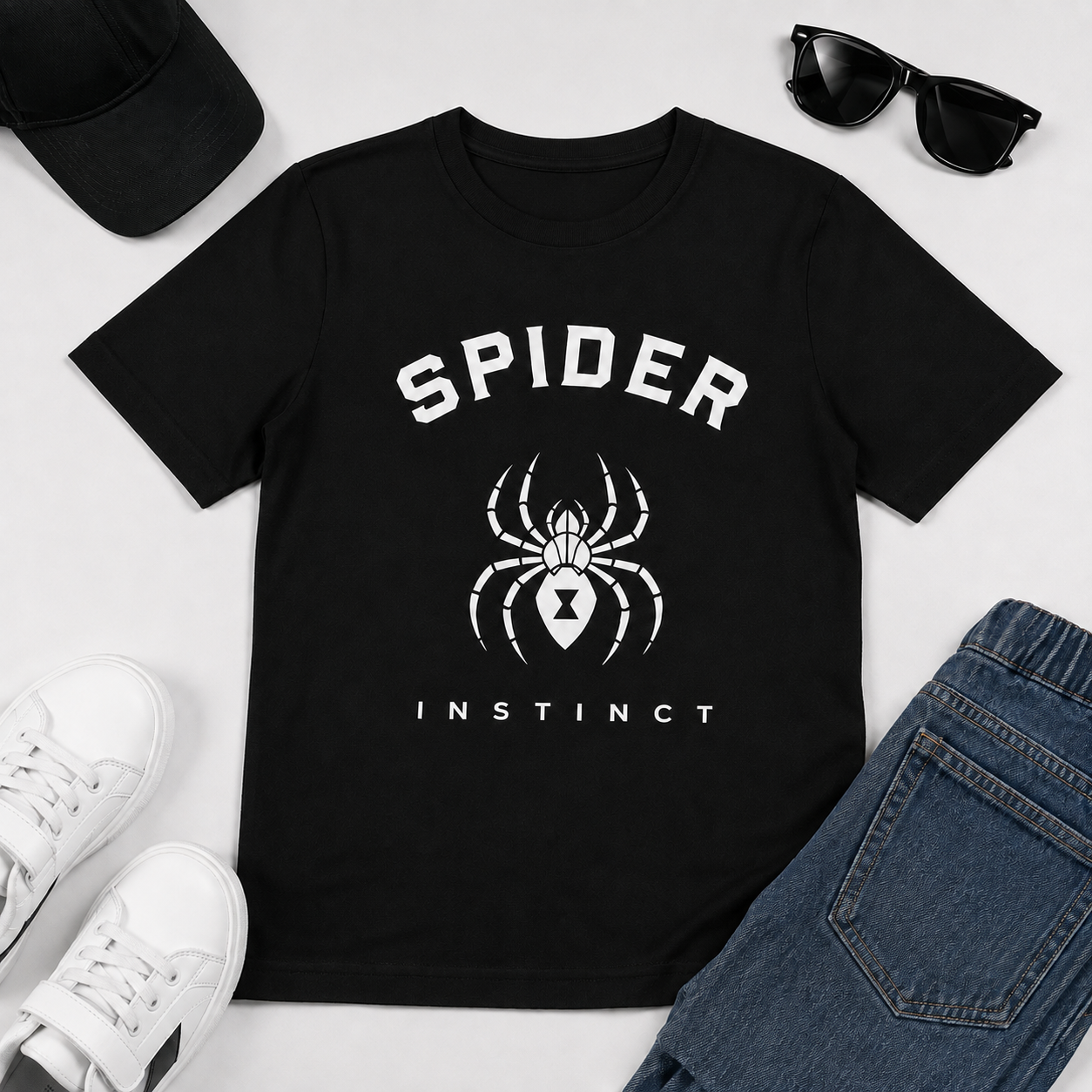 Spider Instinct | Premium Graphic Cotton T-Shirt for Kids & Toddlers