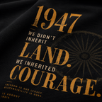 1947 – Courage Edition | Premium Black Cotton T-Shirt for Men | TeeHaus