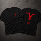 666 Devil Skull Regular Fit stretchable T-Shirt – Black