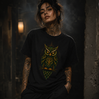 Mystic Owl Graphic T-Shirt – Premium Black