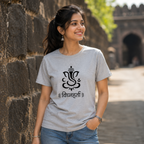 Vighnaharta Ganpati Minimal Graphic T-Shirt | Premium Cotton | Spiritual Wear