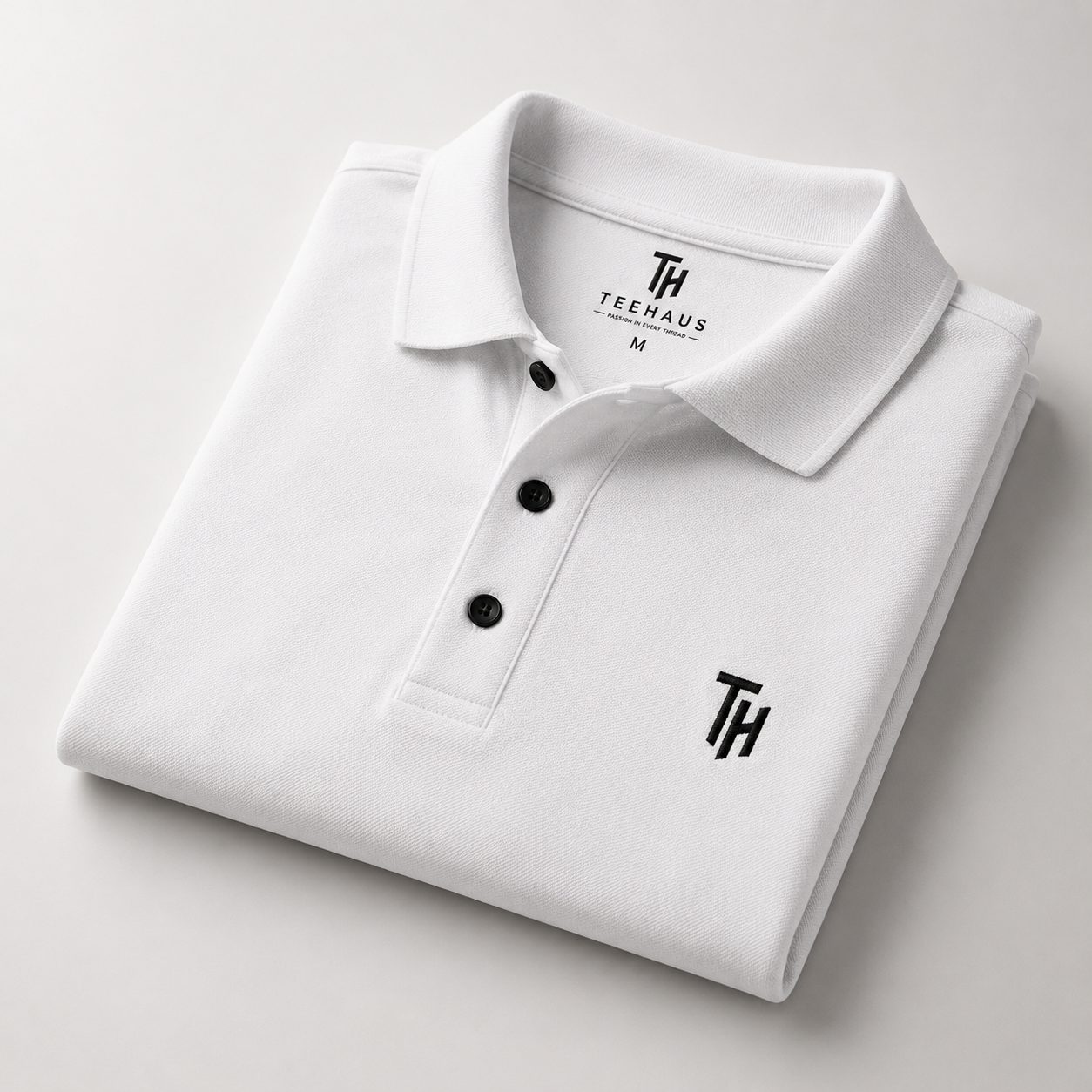 Premium White Polo T-Shirt | Regular Fit