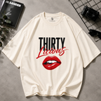 Thirty Licious Oversized Birthday T-Shirt for Women | Premium Cotton Graphic Tee