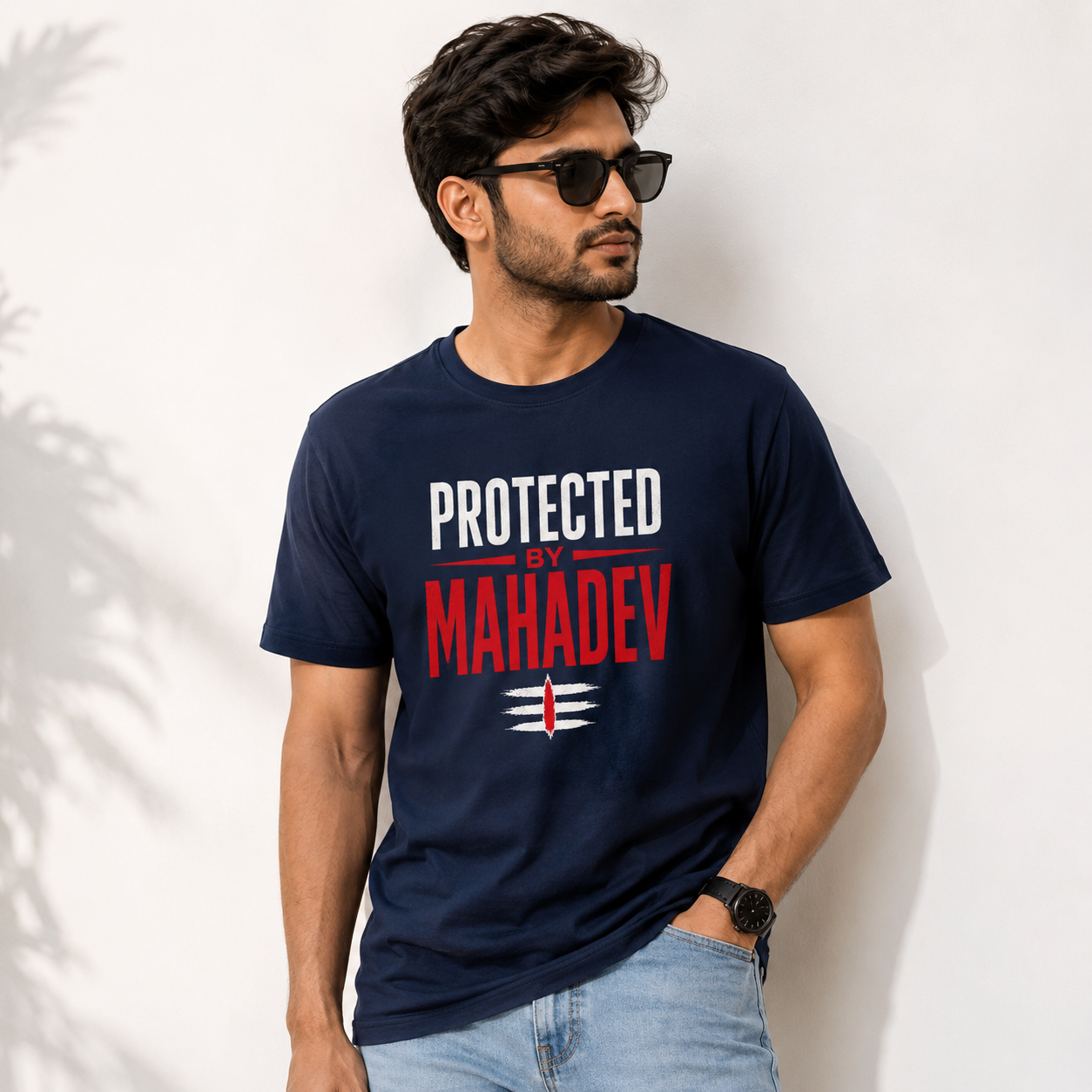 Protected by Mahadev | Premium Graphic T-Shirt for Men & Women | 100% Cotton