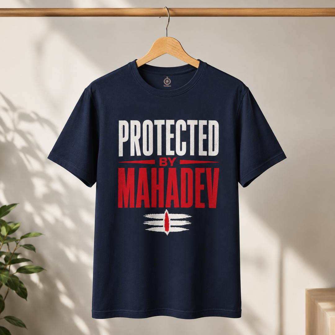 Protected by Mahadev | Premium Graphic T-Shirt for Men & Women | 100% Cotton