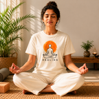 Healing | Premium Yoga & Meditation Graphic T-Shirt | Regular Fit | 100% Cotton | Unisex