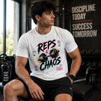 REPS & CHAOS Graphic Gym T-Shirt