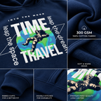 Time Travel Graphic Oversized Hoodie